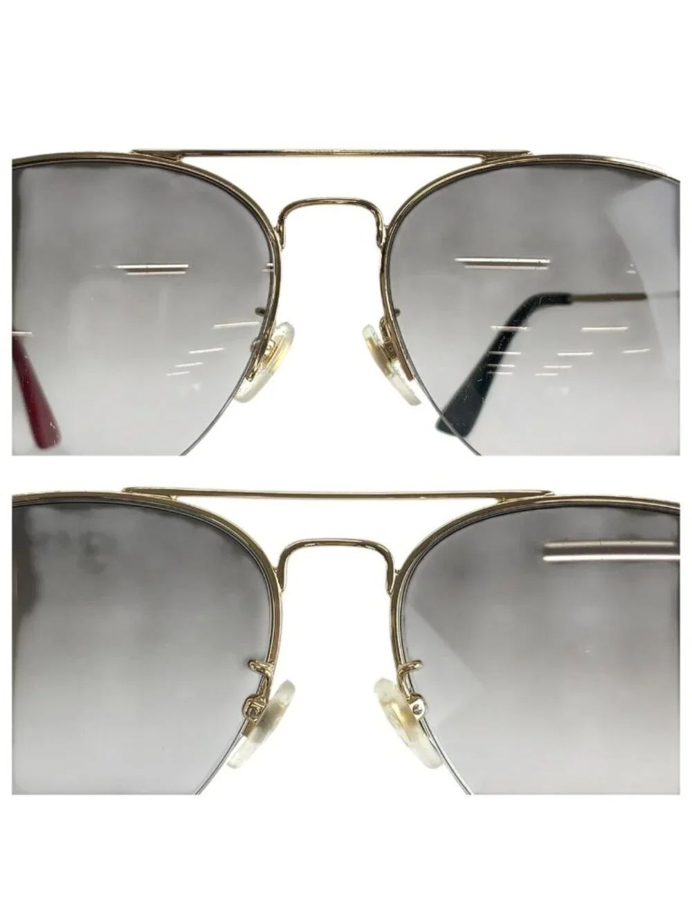 Gucci Gold Gray Metal 007 56 Sunglasses Eyewear